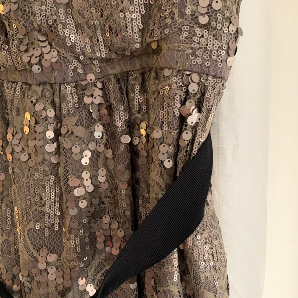 Express spaghetti strap party dress lace + sequins